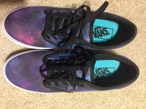 Outer-space patterned Vans shoes